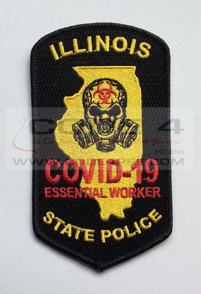 Illinois State Police Official COVID-19 Essential Worker Shoulder Patch PLEASE READ